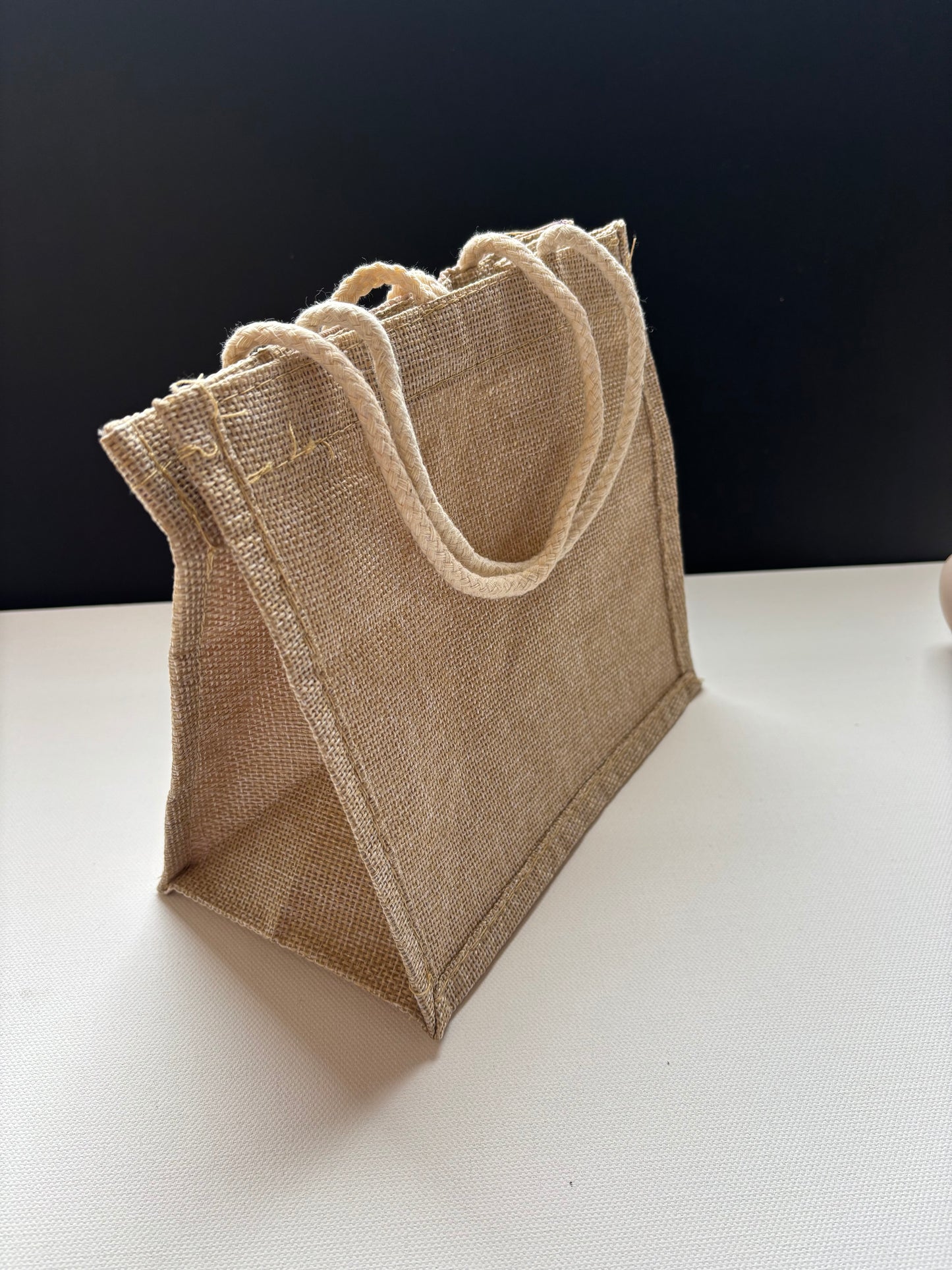 Mini Tote Handbag Lightweight Rope Handle Cute Button Fastening Floral & Heart Designs for Everyday Use