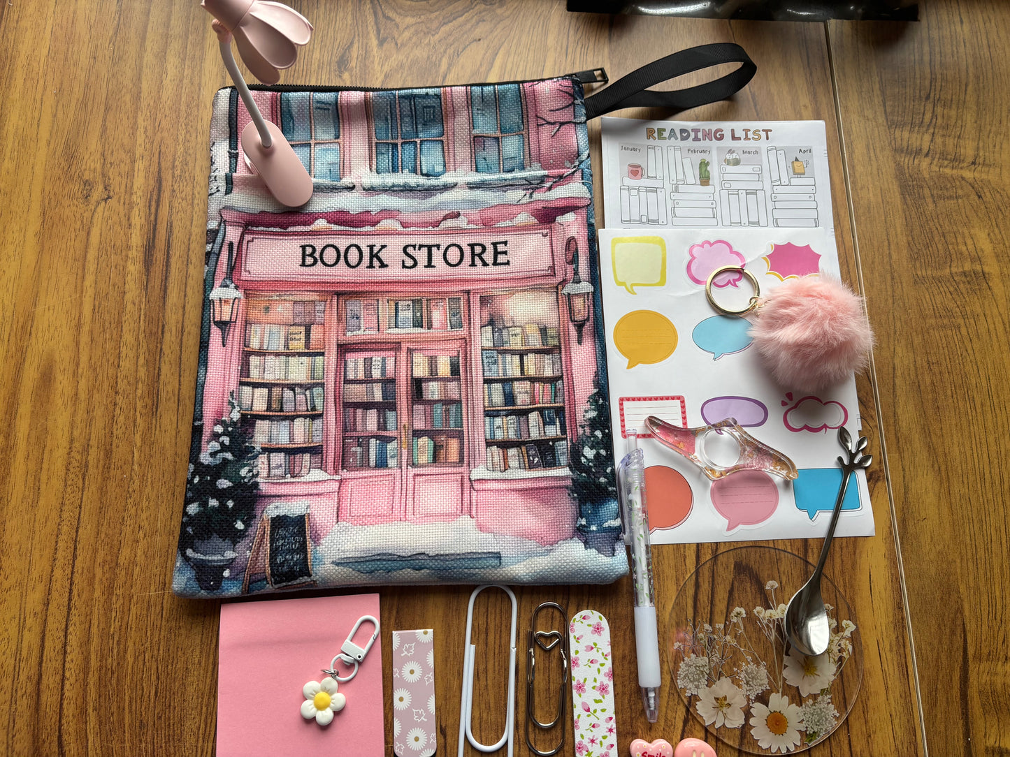 Pink Bookish Gift Set