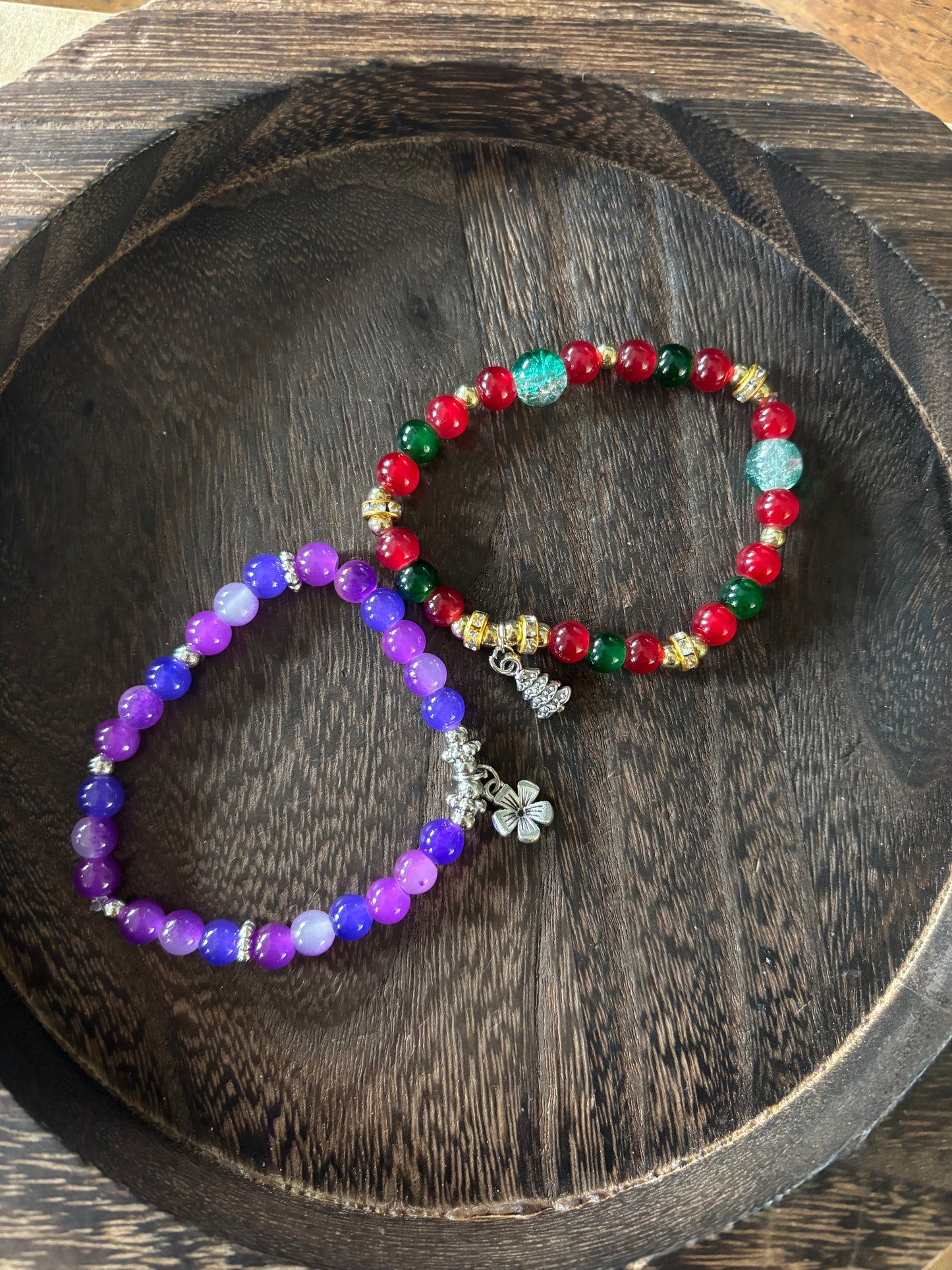 Handmade Acrylic Bead Bracelets Stretch Fit - Vibrant Colors & Unique Charms for Stylish Accessory