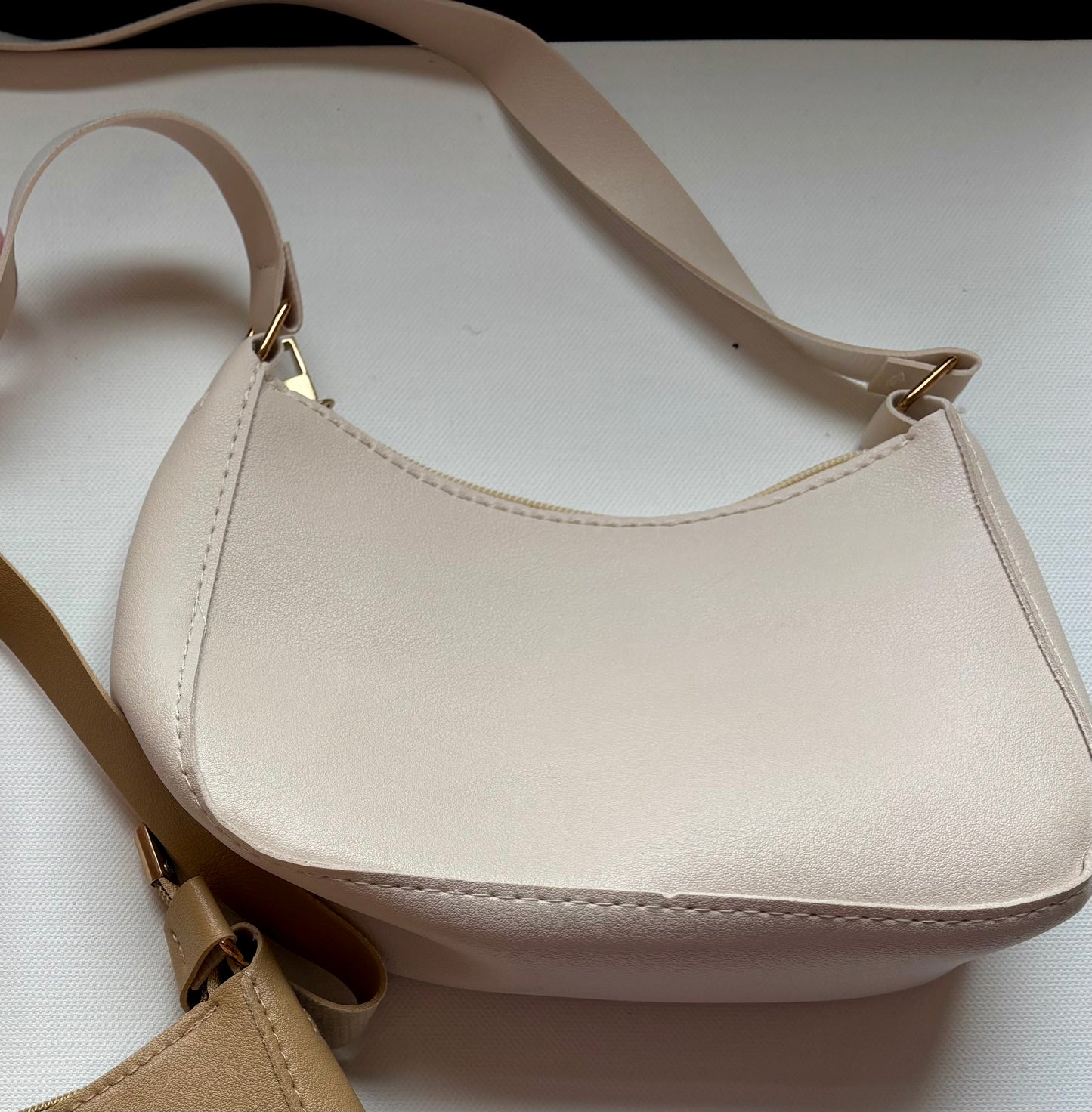 Mini Handbag Cute Simple Design Soft Feel in Pink Beige and White Colors