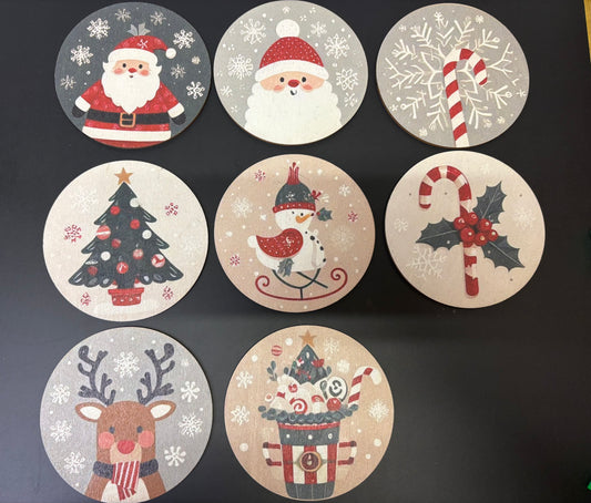 Christmas Gift Set of Stationery Socks Cup and Coaster Featuring Festive Designs and Practical Accessories