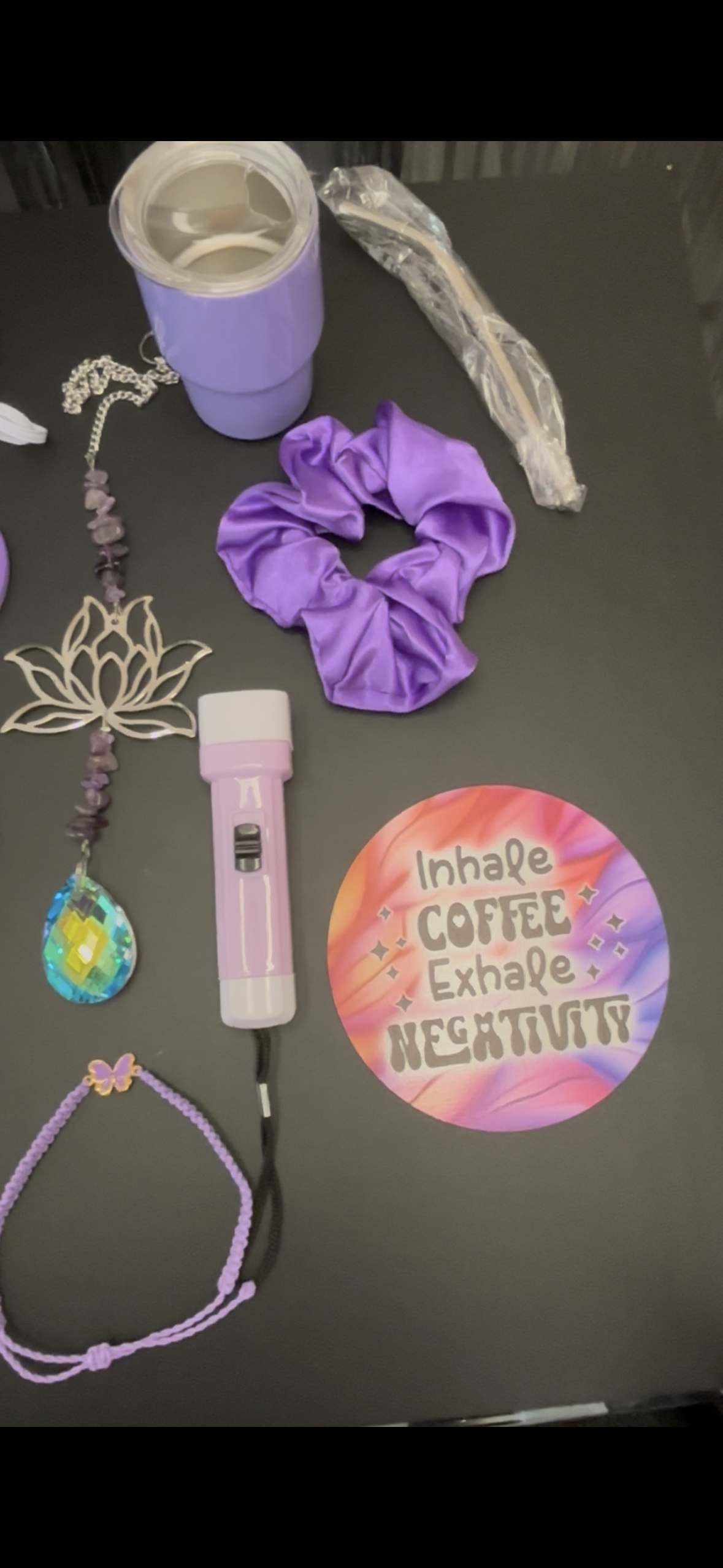 Purple and Blue Stationery Bundle - Includes Pens Clips Bookmarks Stickers Hair Clip & More Self Care Products